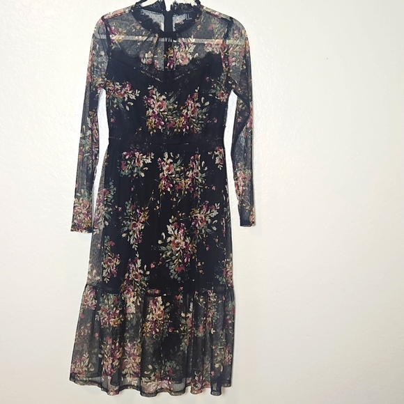 Floral Black Dress - Picture 3 of 5